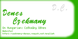 denes czekmany business card